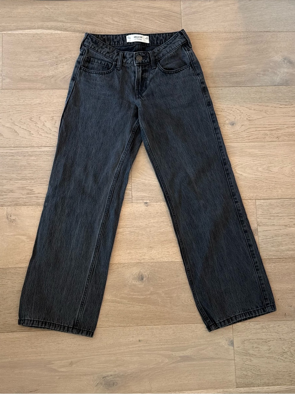 Hollister Y2K Low Rise Wide Leg Jeans Gray Wash Women’s Size 24